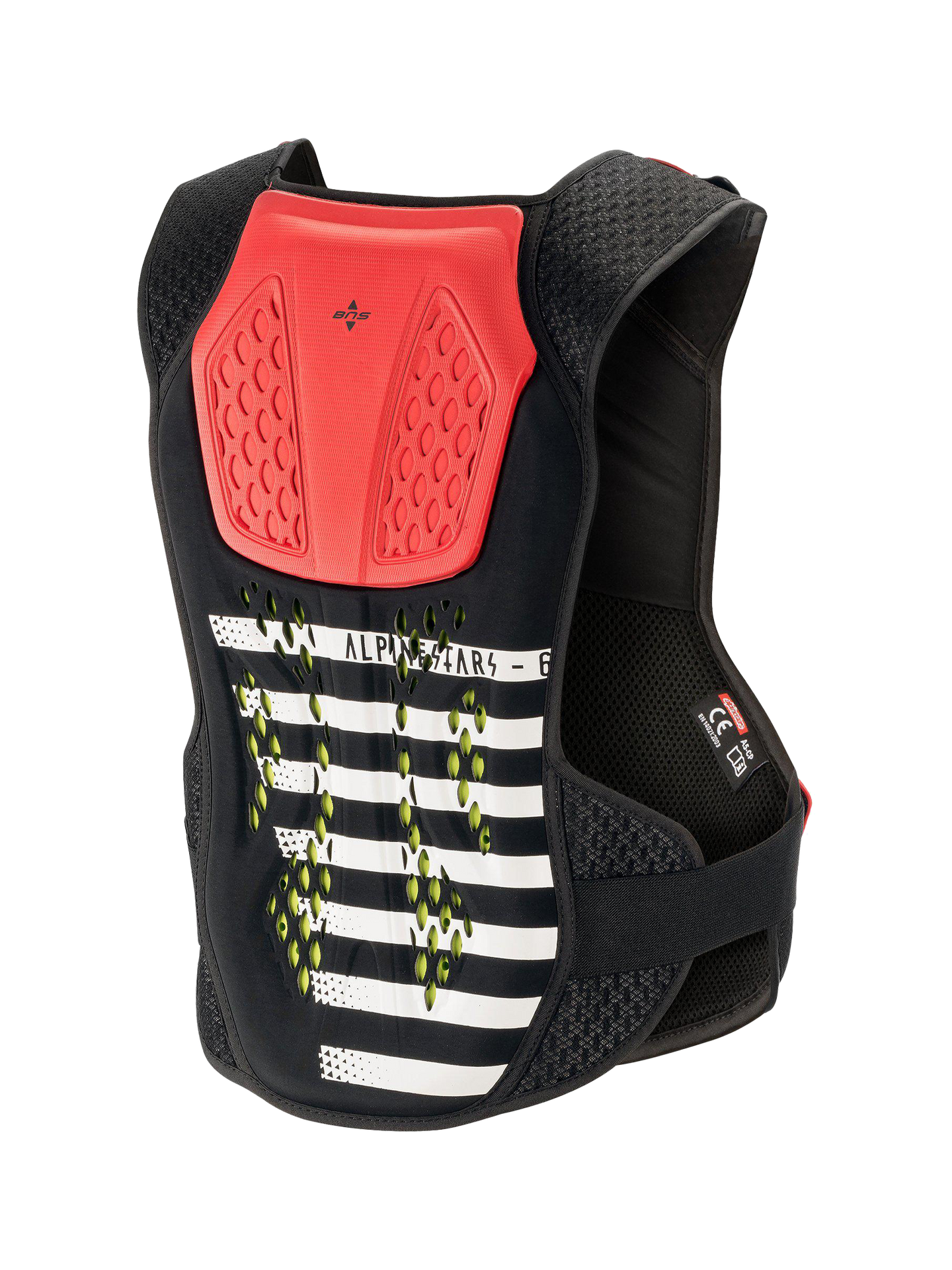 Protector de pecho Alpinestars Sequence - Negro/Blanco/Rojo