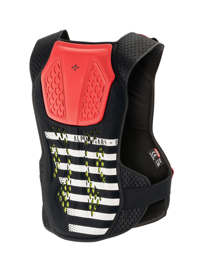 Protector de pecho Alpinestars Sequence - Negro/Blanco/Rojo