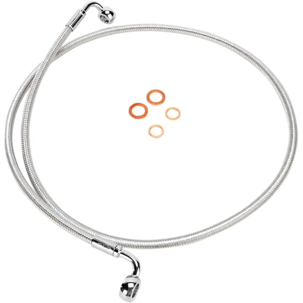 Línea de freno delantero de disco único trenzado E-Z Align - Línea de freno - 90/90° - 52" - Sterling Chromite II