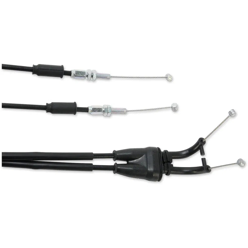 Cable del acelerador de vinilo negro.