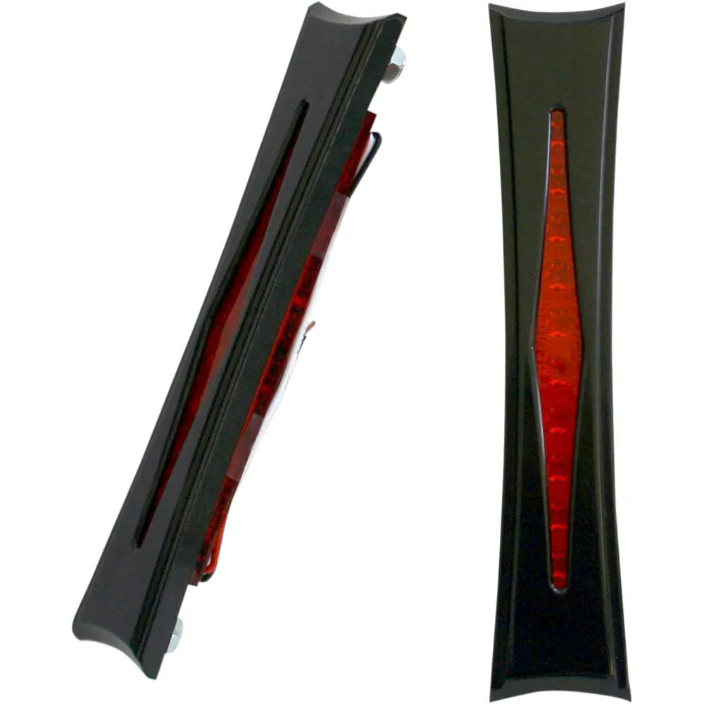 Bag Lights - Diamond - Red Lens - Black