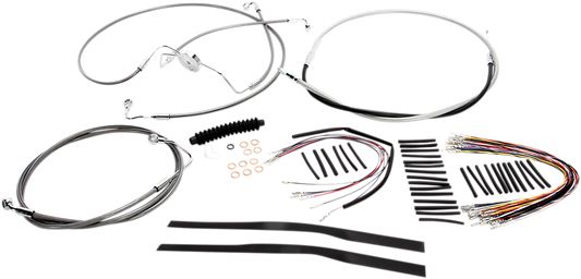 Kit de instalación de manillar XR - Kit de instalación de manillar XR - Perchas para monos de 12"-14" - FLH '08-'13 - Acero inoxidable
