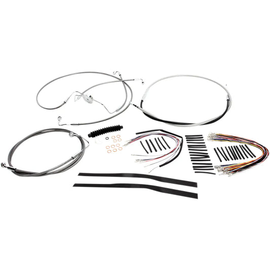 Kit de instalación de manillar XR - Kit de instalación de manillar XR - Perchas para monos de 12"-14" - FLH '08-'13 - Acero inoxidable