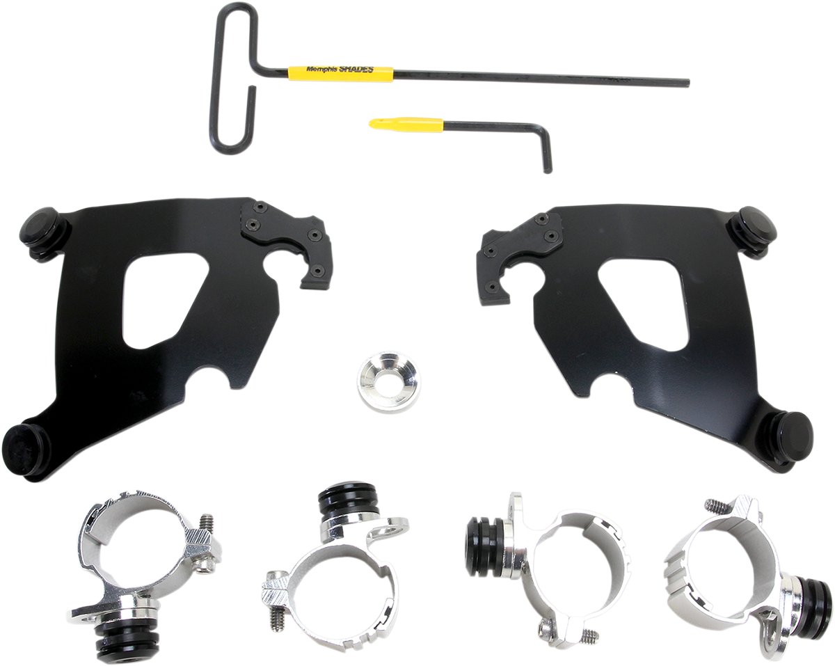 Kit de herrajes Cafe Fairing Trigger-Lock - Kit de montaje Cafe - Negro - XL