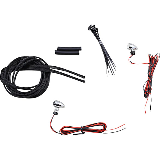 Micro Turn Signals - Red -Chrome
