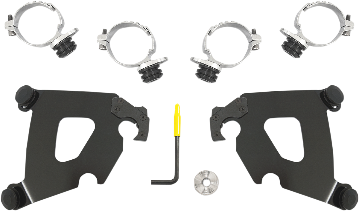Kit de herrajes Cafe Fairing Trigger-Lock - Kit de montaje Cafe - Negro - FXDL