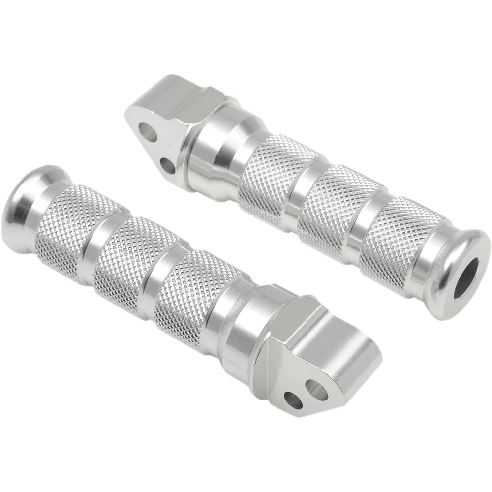 Rear Footpegs - Silver - Suzuki