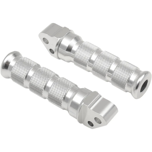 Rear Footpegs - Silver - Suzuki
