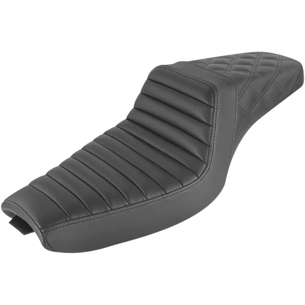 Step Up Seat - Tuck and Roll/Lattice Stitched - Black16291