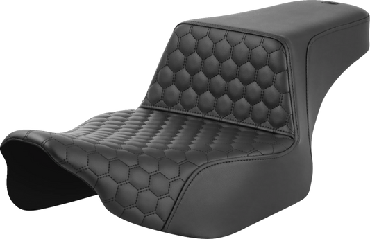 Asiento elevado tipo panal - Asiento elevado - Alcance extendido - Panal delantero - Costura negra - FL '23-'24
