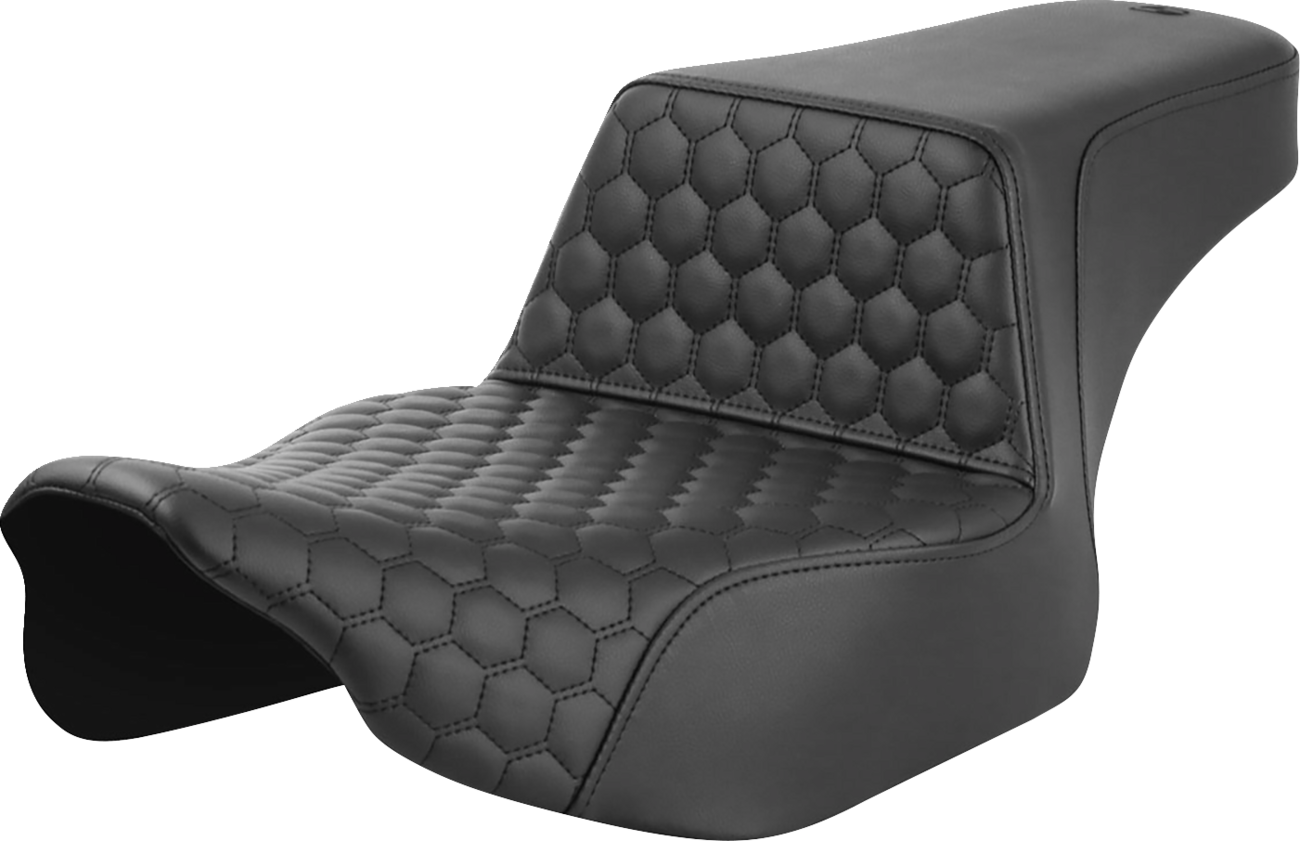 Asiento elevado tipo panal - Asiento elevado - Alcance extendido - Panal delantero - Costura negra - FL '23-'24