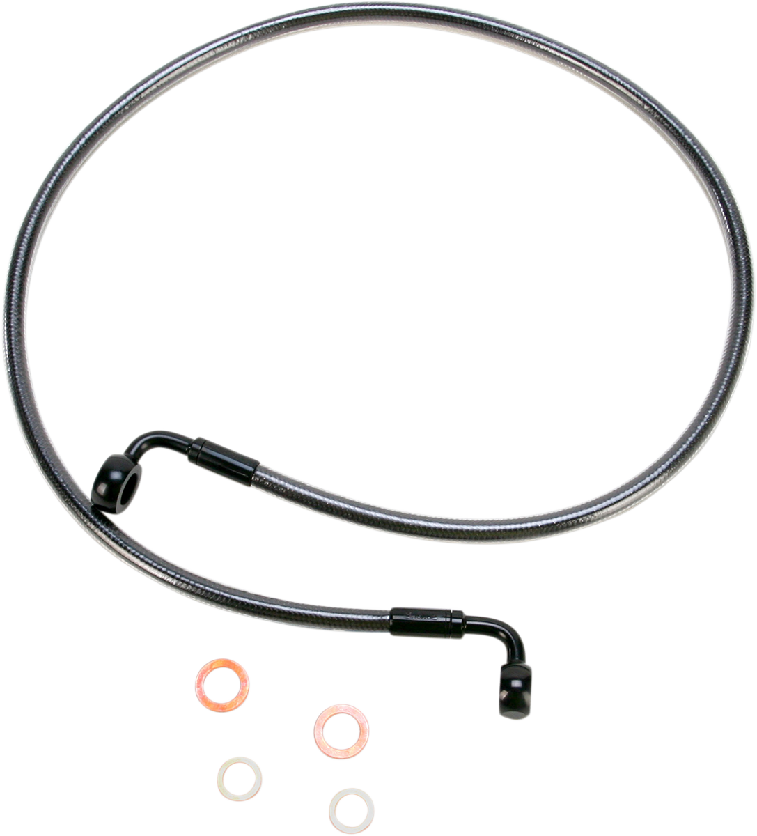 Línea de freno delantero de disco único trenzado E-Z Align - Línea de freno - 90/90° - 46" - Black Pearl