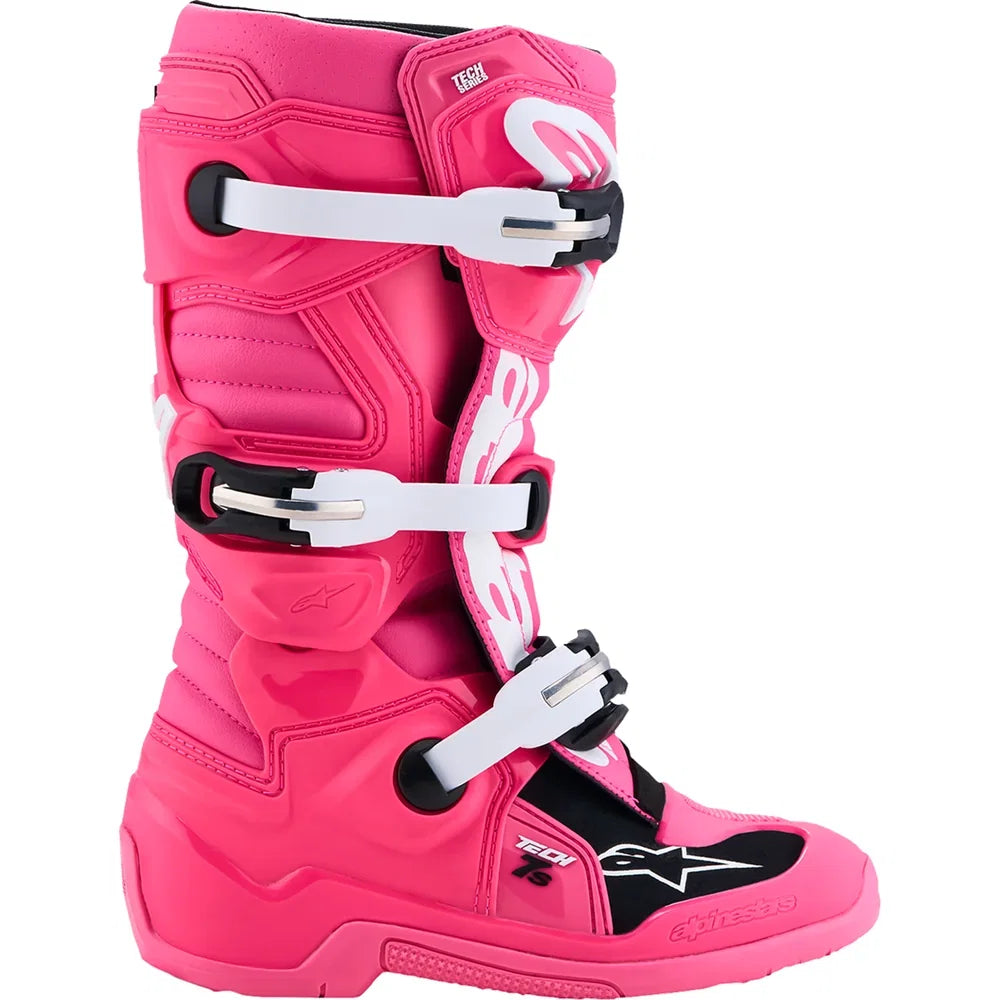 Botas Alpinestars Youth Tech 7S Fluorescent Pink/Black/White