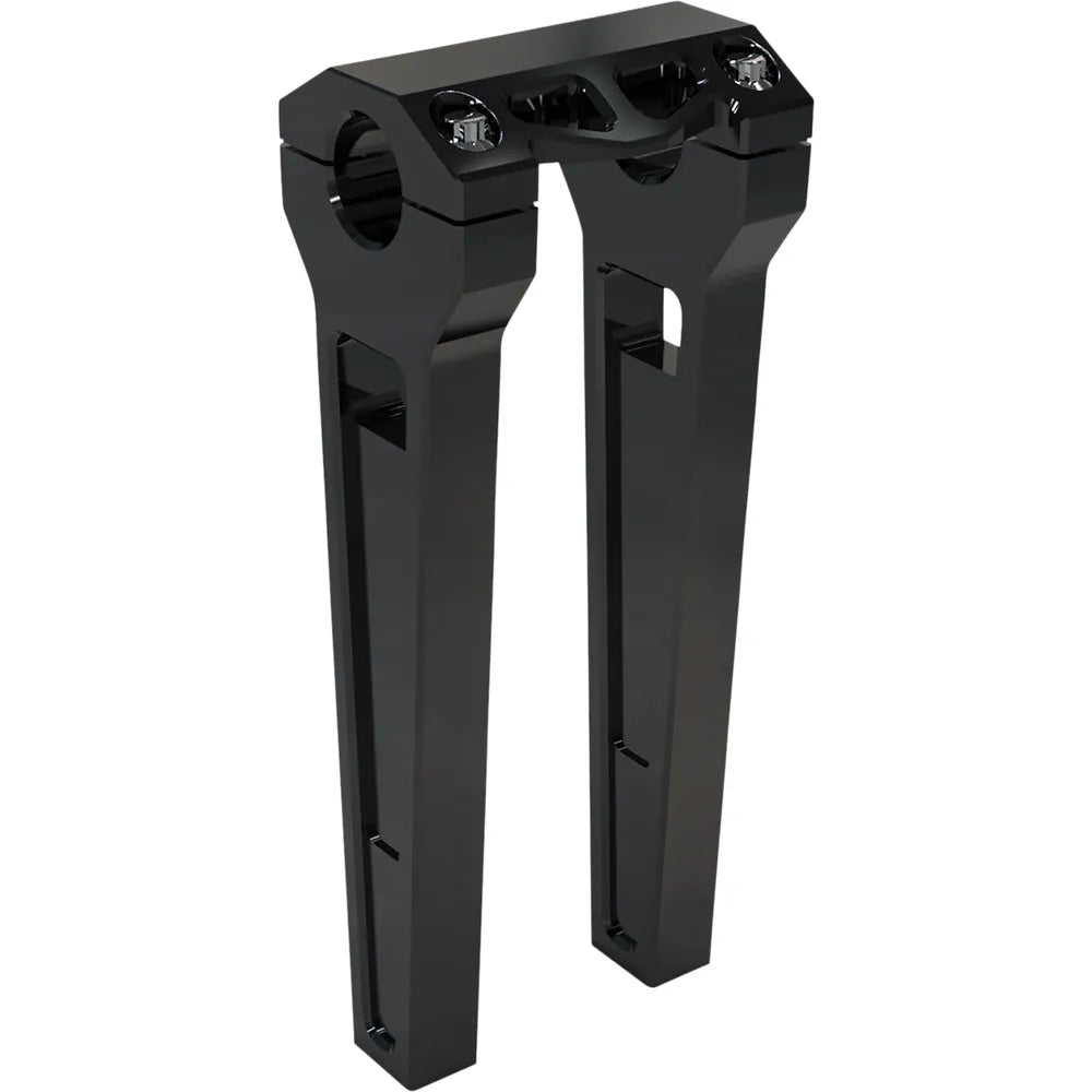Risers - Straight - 10" - 1-1/4" Clamping - Black Anodized