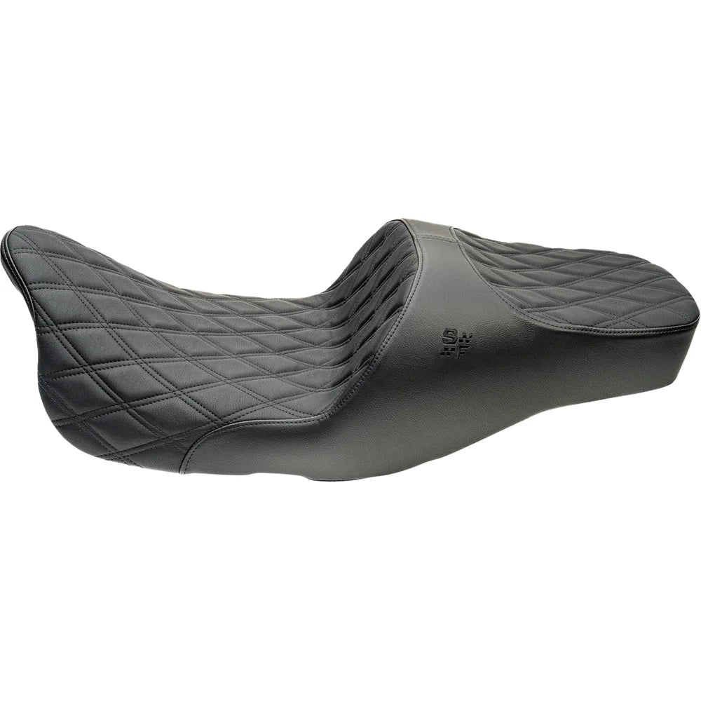 Asiento SLYFOX Chariot Black Double Diamond Stitch Black Logo FLH/FLT '09-'23.5