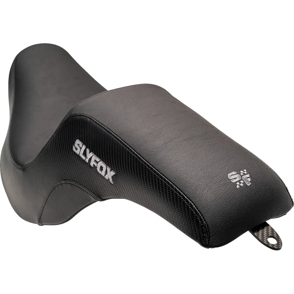 Asiento SLYFOX The Lowrider Drifter Lowrider Drifter Gray Logo Smooth Vinyl Carbon Fiber FXLR/FLSB '18-'24