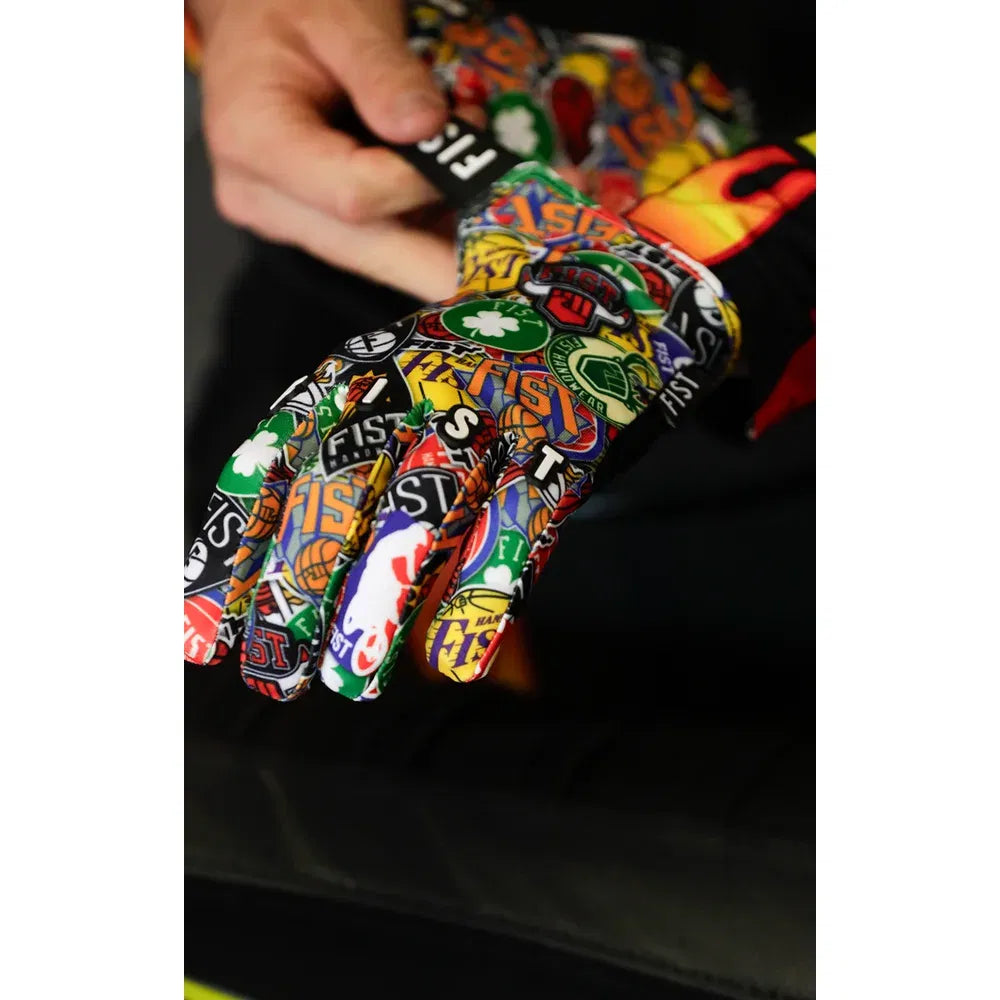 Guantes de pista dura con correas