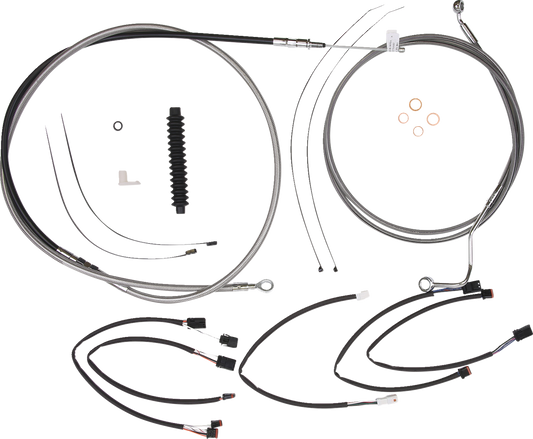 Kit de instalación de manillar XR - Kit de instalación de manillar XR - Perchas para monos de 12"-14" - FLHRXS '21-'24 - Acero inoxidable/cromo