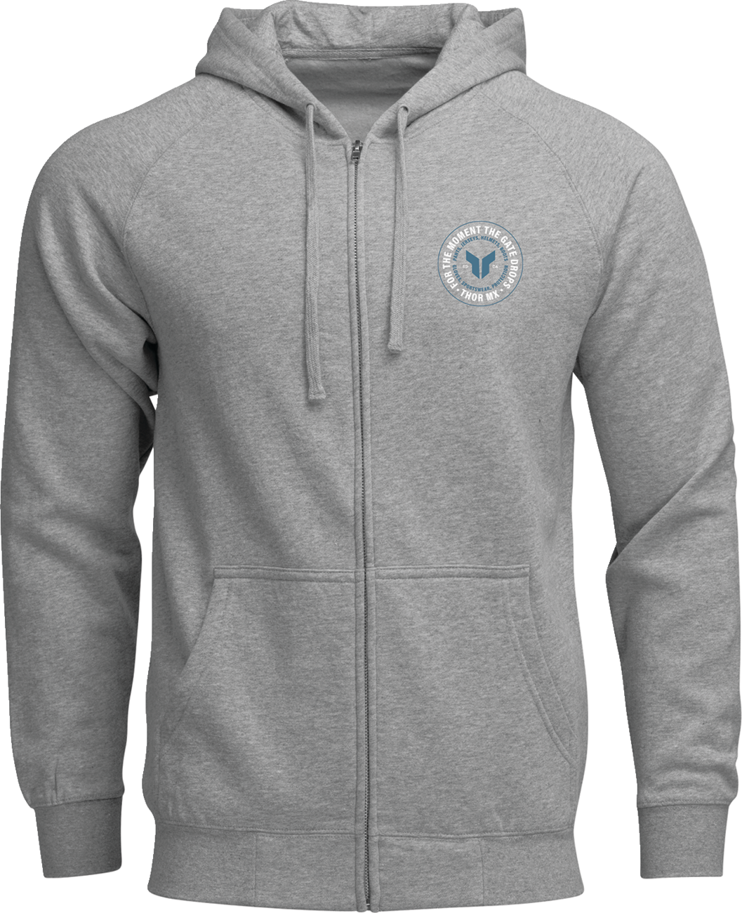 Sudadera con capucha y cremallera con parche