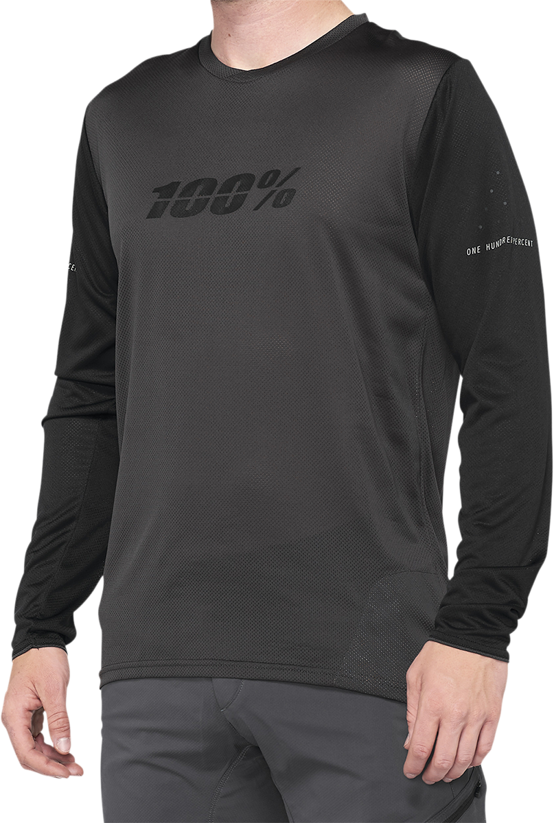 Jersey 100% Ridecamp - negro/gris
