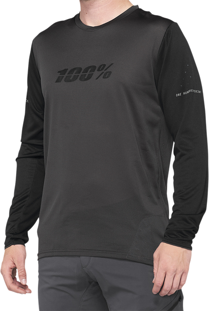Jersey 100% Ridecamp - negro/gris