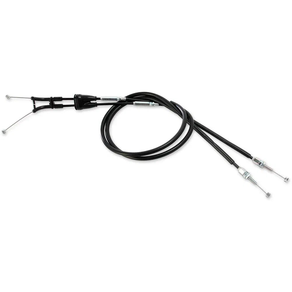 Cable del acelerador de vinilo negro.