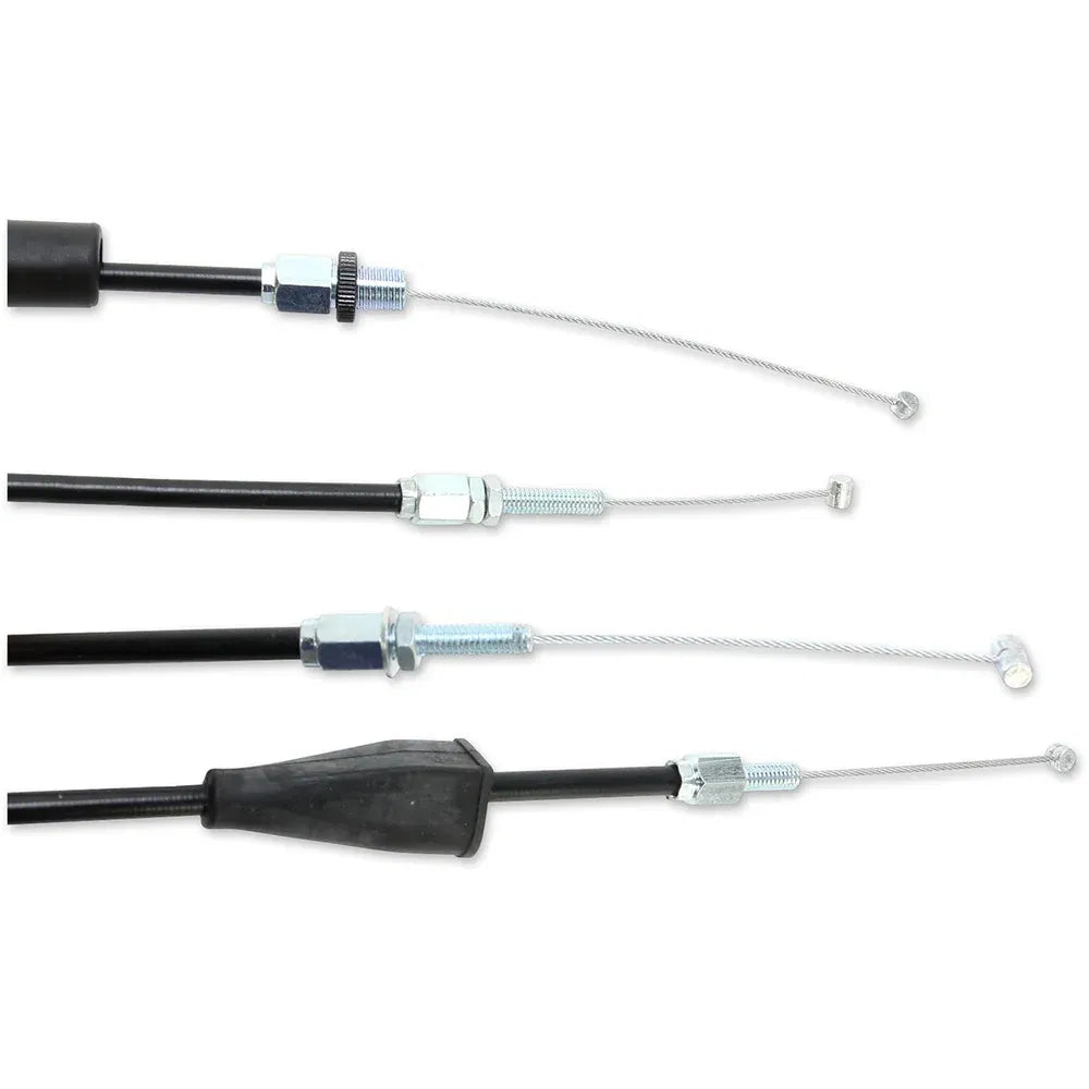 Cable del acelerador de vinilo negro.