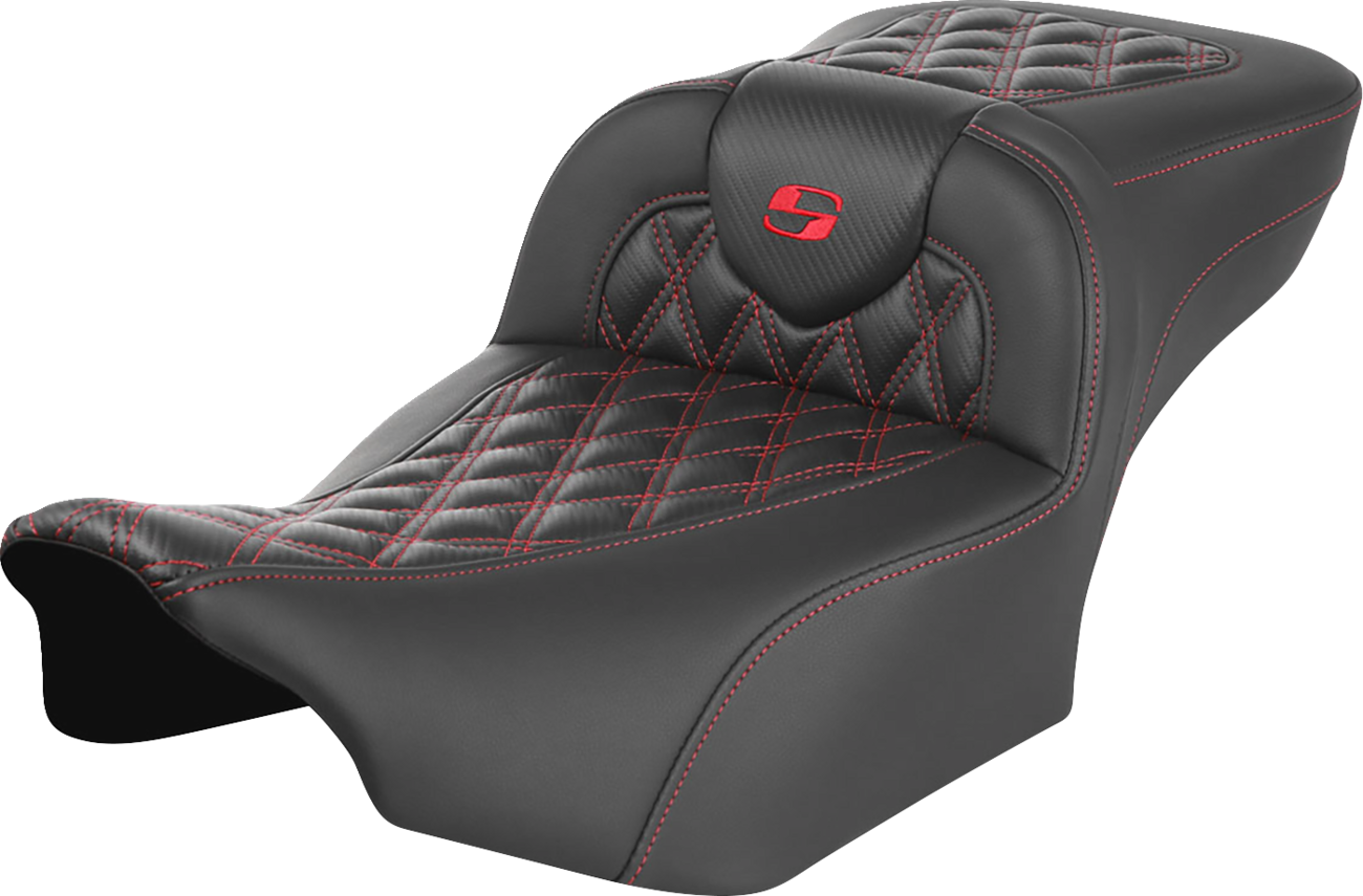 Asiento de alcance extendido Roadsofa™ - Asiento de alcance extendido Roadsofa™ - sin respaldo - Costura de celosía - Costura roja - FLTR/FLHX '23-'24
