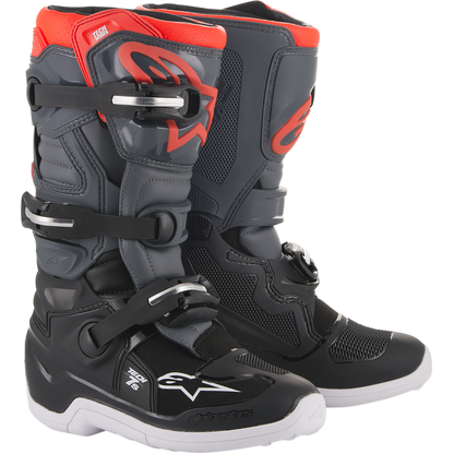 Botas Alpinestars Youth Tech 7S - Negro/Gris/Rojo