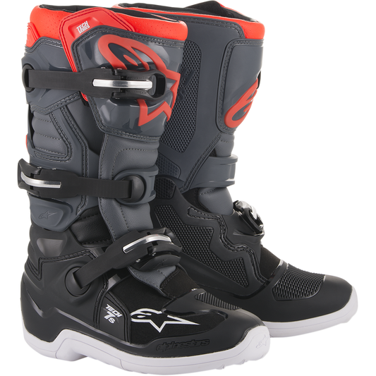 Botas Alpinestars Youth Tech 7S - Negro/Gris/Rojo