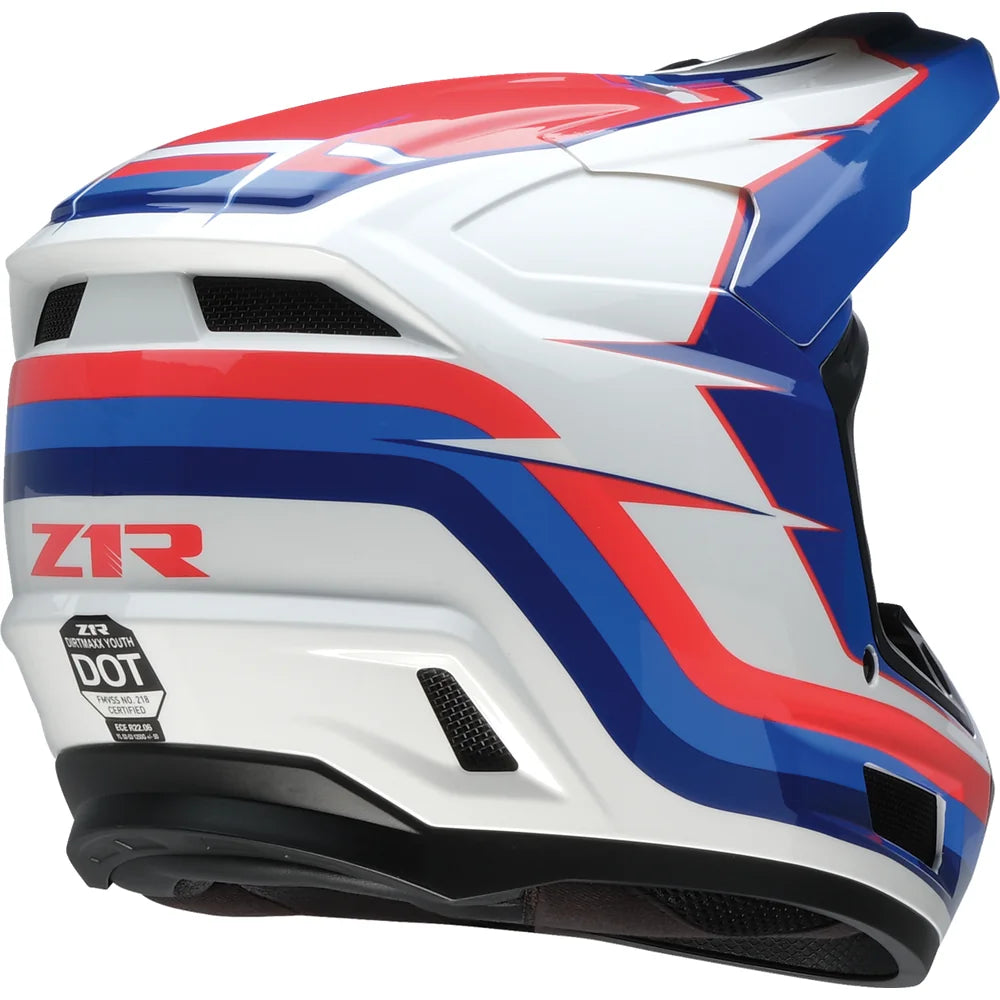 Casco Z1R Youth Dirt Maxx Vortex Red/White/Blue
