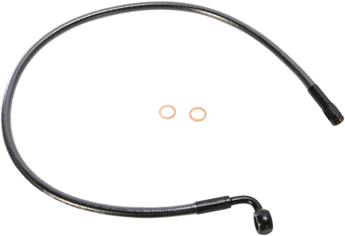Kit de línea de freno delantero específico para ABS Designer Series de longitud alternativa - Línea de freno - 10 mm-90° - 25" - Black Pearl
