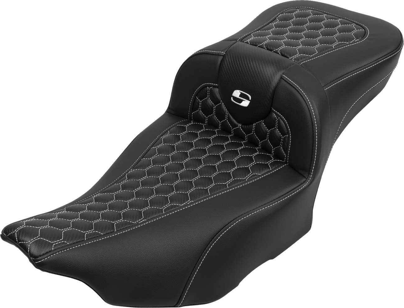 Asiento de alcance extendido Roadsofa™ - Asiento de alcance extendido Roadsofa™ - con respaldo - Panal - Costura blanca - FLTR/FLHX '23-'24
