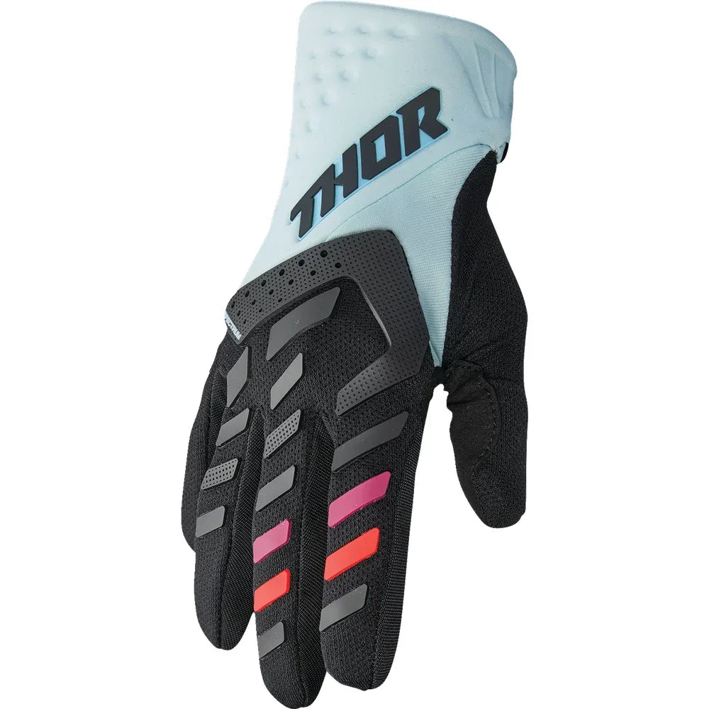 Guantes spectrum negro/menta claro para mujer