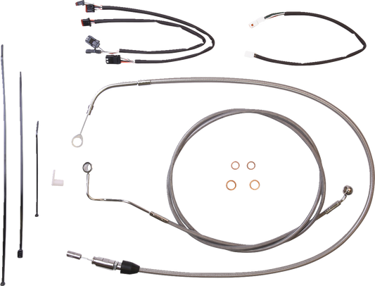 Kit de instalación de manillar XR - Kit de instalación de manillar XR - Perchas para monos de 12"-14" - FLH '21 - Acero inoxidable/cromo