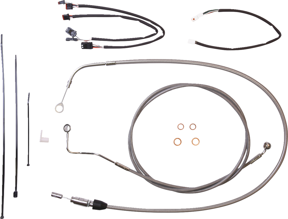 Kit de instalación de manillar XR - Kit de instalación de manillar XR - Perchas para monos de 12"-14" - FLH '21 - Acero inoxidable/cromo