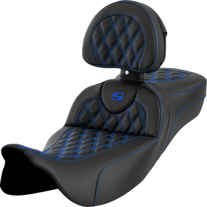 Asiento de alcance extendido Roadsofa™ - Asiento de alcance extendido Roadsofa™ - Costura de celosía - Costura azul - con respaldo - FL '08-'24
