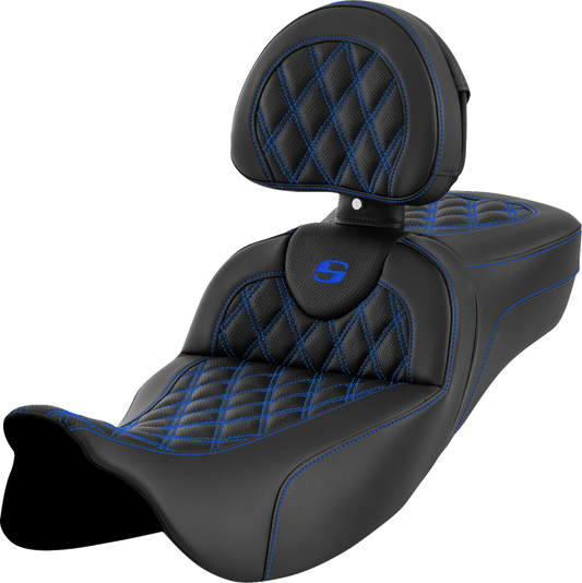 Asiento de alcance extendido Roadsofa™ - Asiento de alcance extendido Roadsofa™ - Costura de celosía - Costura azul - con respaldo - FL '08-'24