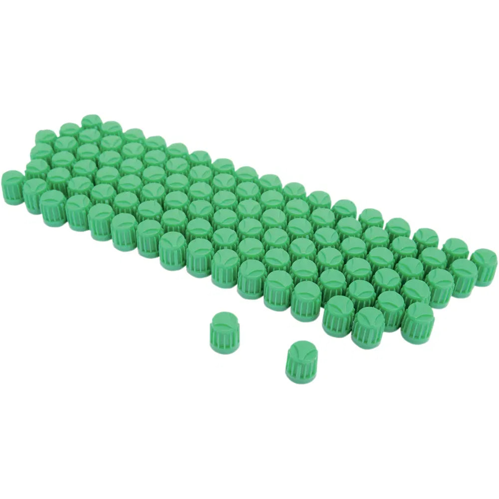 Valve Cap Stem - Green - 100 Pack