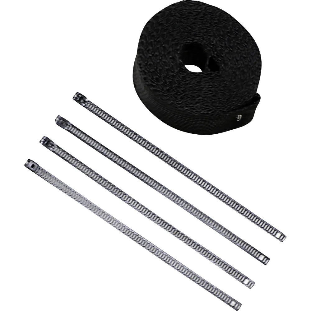 Exhaust Wrap Kit - Metallic Black - 2x25