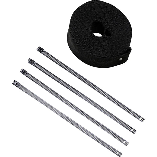 Exhaust Wrap Kit - Metallic Black - 2x25