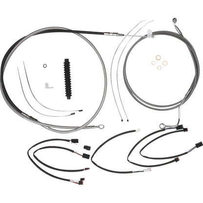 Kit de instalación de manillar XR - Kit de instalación de manillar XR - Perchas para monos de 12"-14" - FLHRXS '21-'24 - Acero inoxidable/cromo