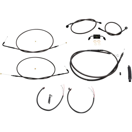 Cable Kit - 12" - 14" Ape Hanger Handlebars - Midnight
