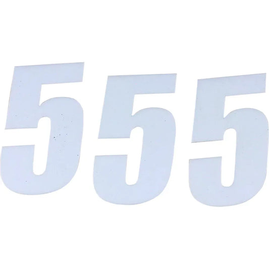 SX Plate Number - #5 - White - 4"