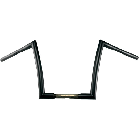 Flat Black 1-1/4" Strip Handlebar With 17" Rise