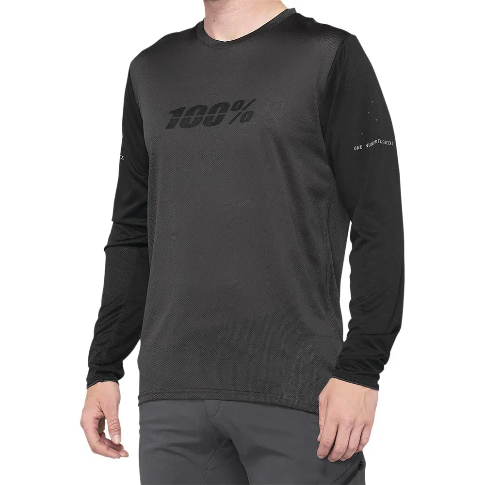 Jersey 100% Ridecamp - negro/gris