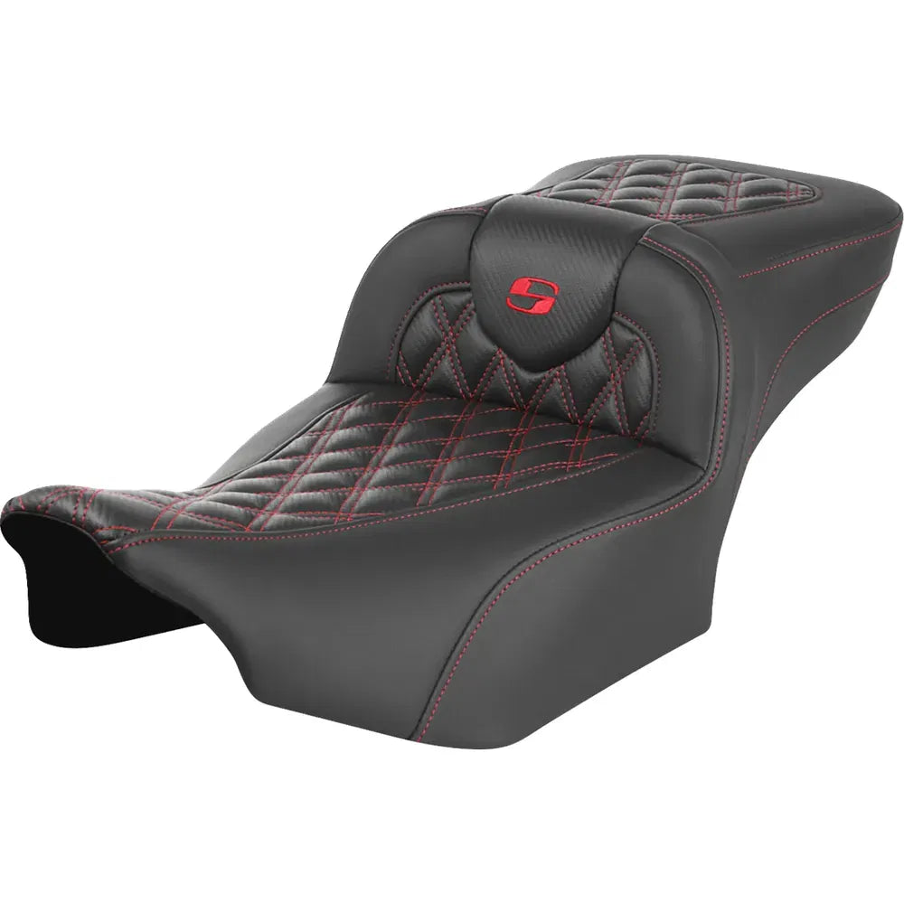 Asiento de alcance extendido Roadsofa™ - Asiento de alcance extendido Roadsofa™ - sin respaldo - Costura de celosía - Costura roja - FLTR/FLHX '23-'24
