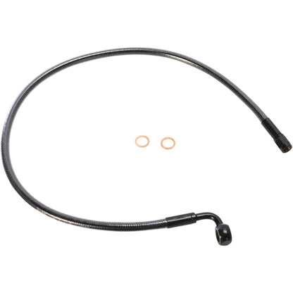 Kit de línea de freno delantero específico para ABS Designer Series de longitud alternativa - Línea de freno - 10 mm-90° - 25" - Black Pearl