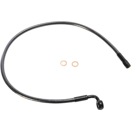 Kit de línea de freno delantero específico para ABS Designer Series de longitud alternativa - Línea de freno - 10 mm-90° - 25" - Black Pearl