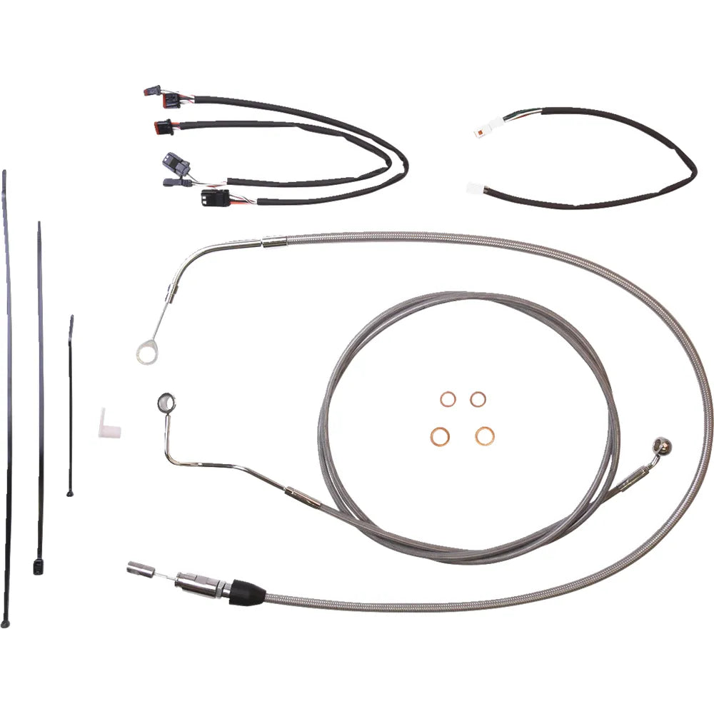Kit de instalación de manillar XR - Kit de instalación de manillar XR - Perchas para monos de 12"-14" - FLH '21 - Acero inoxidable/cromo